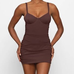 SKIMS Chocolate Brown Dress